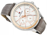 Tommy Hilfiger Ari Diamonds White Dial Grey Leather Strap Watch for Women - 1781980 Authentic Buy Shop Now