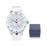Tommy Hilfiger White Dial White Rubber Strap Watch for Women - 1781271 Authentic Buy Shop Now