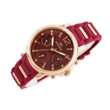 Tommy Hilfiger Claudia Red Dial Two Tone Steel Strap Watch for Women - 1781744 Authentic Buy Shop Now