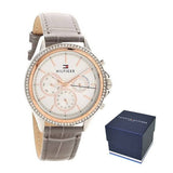 Tommy Hilfiger Ari Diamonds White Dial Grey Leather Strap Watch for Women - 1781980 Authentic Buy Shop Now
