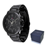 Tommy Hilfiger Daniel Black Dial Black Steel Strap Watch for Men - 1710383 Authentic Buy Shop Now