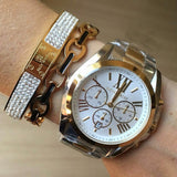 Michael Kors Bradshaw Silver Dial Two Tone Steel Strap Watch for Women - MK5627 Authentic Buy Shop Now