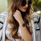 Daniel Wellington Classic Melrose Black Dial Rose Gold Mesh Bracelet Watch For Women - DW00100161 Authentic Buy Shop Now