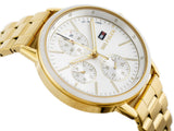 Tommy Hilfiger Carly White Dial Gold Steel Strap Watch for Women - 1781786 Authentic Buy Shop Now