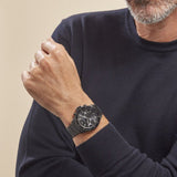 Emporio Armani Diver Chronograph Black Dial Black Steel Strap Watch For Men - AR11363 Authentic Buy Shop Now
