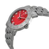 Marc Jacobs Amy Red Dial Silver Steel Strap Watch for Women - MBM3333 Authentic Buy Shop Now
