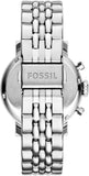 Fossil Boyfriend Chronograph Silver Dial Silver Steel Strap Watch for Women - ES2198 Authentic Buy Shop Now