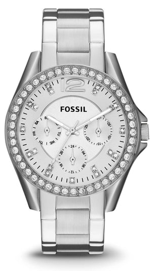 Fossil Riley Multifunction Silver Dial Silver Steel Strap Watch for Women - ES3202 Authentic Buy Shop Now