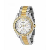 Fossil Riley White Dial Two Tone Steel Strap Watch for Women - ES3204 Authentic Buy Shop Now