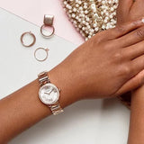 Fossil Virginia White Dial Rose Gold Steel Strap Watch for Women - ES3284 Authentic Buy Shop Now