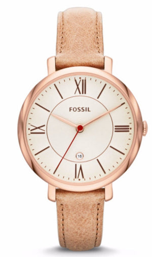 Fossil Jacqueline White Dial Brown Leather Strap Watch for Women - ES3487 Authentic Buy Shop Now