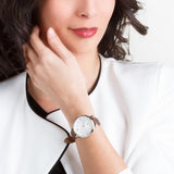 Fossil Jacqueline White Dial Brown Leather Strap Watch for Women - ES3708 Authentic Buy Shop Now