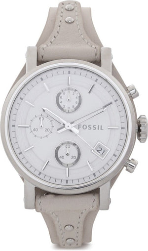 Fossil Boyfriend White Dial Beige Leather Strap Watch for Women - ES3811 Authentic Buy Shop Now