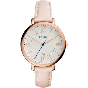 Fossil Jacqueline White Dial Pink Leather Strap Watch for Women - ES3988 Authentic Buy Shop Now