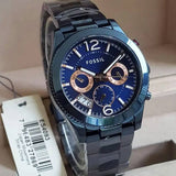 Fossil Perfect Boyfriend Multifunction Blue Dial Blue Steel Strap Watch for Women - ES4093 Authentic Buy Shop Now