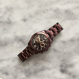 Fossil Perfect Boyfriend Multifunction Maroon Dial Maroon Steel Strap Watch for Women - ES4110 Authentic Buy Shop Now