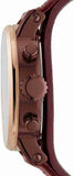 Fossil Original Boyfriend Sport Chronograph Maroon Dial Maroon Leather Strap Watch for Women - ES4114 Authentic Buy Shop Now