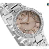 Fossil Virginia Taupe Dial Silver Steel Strap Watch for Women - ES4147 Authentic Buy Shop Now