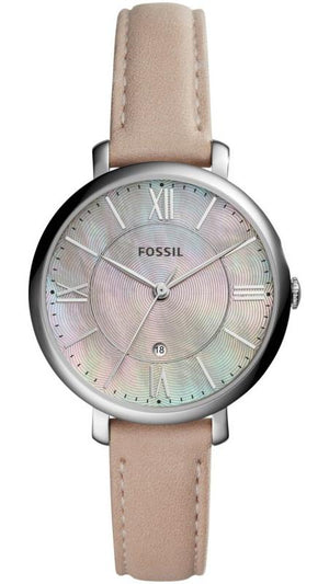 Fossil Jacqueline Blush Mother of Pearl Dial Pink Leather Strap Watch for Women - ES4151 Authentic Buy Shop Now