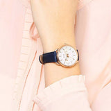 Fossil Tailor White Dial Blue Leather Strap Watch for Women - ES4260 Authentic Buy Shop Now