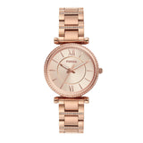 Fossil Carlie Rose Gold Dial Rose Gold Steel Strap Watch for Women - ES4301 Authentic Buy Shop Now