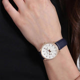 Fossil Tailor White Dial Blue Leather Strap Watch for Women - ES4394 Authentic Buy Shop Now