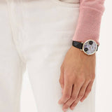 Fossil Jacqueline Mother of Pearl Dial Black Leather Strap Watch for Women - ES4535 Authentic Buy Shop Now