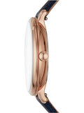 Fossil Jacqueline Blue Dial Blue Leather Strap Watch for Women - ES4673 Authentic Buy Shop Now