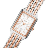 Fossil Raquel Three Hand White Dial Two Tone Steel Strap Watch For Women - ES5222 Authentic Buy Shop Now