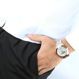 Maserati Traguardo Automatic White Dial Two Tone Steel Strap Watch For Men - R8823112001 Authentic Buy Shop Now