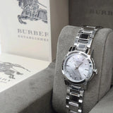Burberry The City Silver Diamonds Dial Silver Steel Strap Watch for Women - BU9230 Authentic Buy Shop Now
