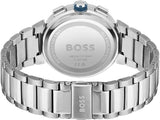Hugo Boss One Chronograph Blue Dial Silver Steel Strap Watch For Men - 1513999 Authentic Buy Shop Now