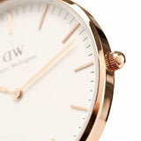 Daniel Wellington Classic Somerset White Dial Blue Leather Strap Watch For Women - DW00100123 Authentic Buy Shop Now