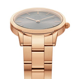 Daniel Wellington Iconic Link Grey Dial Rose Gold Steel Strap Watch For Women - DW00100332 Authentic Buy Shop Now