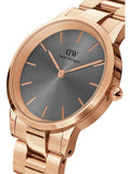 Daniel Wellington Iconic Link Grey Dial Rose Gold Steel Strap Watch For Women - DW00100336 Authentic Buy Shop Now