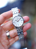 Tissot Chemin Des Tourelles Powermatic 80 Rubies Mother of Pearl Dial Silver Steel Strap Watch For Women - T099.207.11.113.00 Authentic Buy Shop Now