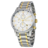 Hugo Boss Areoliner Chronograph White Dial Two Tone Steel Strap Watch for Men - 1513236 Authentic Buy Shop Now