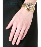 Michael Kors Runway Quartz Gold Dial Gold Steel Strap Watch For Women - MK5852 Authentic Buy Shop Now