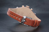 Fossil Boyfriend Chronograph White Dial Brown Leather Strap Watch for Women - ES3837 Authentic Buy Shop Now
