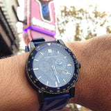 Burberry The City Chronograph Black Dial Black Rubber Strap Watch For Men - BU9806 Authentic Buy Shop Now