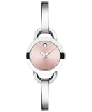 Movado Rondiro 22mm Pink Dial Stainless Steel Watch For Women - 0606797 Authentic Buy Shop Now