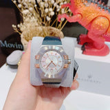 Maserati Potenza Diamonds Silver Dial Blue Leather Strap Watch For Women - R8851108502 Authentic Buy Shop Now