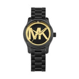 Michael Kors Runway Black Dial Black Steel Strap Watch for Women - MK6057 Authentic Buy Shop Now