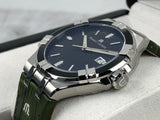 Maurice Lacroix Aikon Quartz Black Dial Green Crocodile Leather Strap Watch for Men - AI1008-PVB21-330-1 Authentic Buy Shop Now