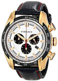 Versace V-Ray Chronograph White Dial Black Leather Strap Watch for Men - VDB040014 Authentic Buy Shop Now