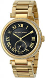 Michael Kors Skylar Black Dial Gold Steel Strap Watch for Women - MK5989 Authentic Buy Shop Now