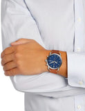 Fossil The Commuter Blue Dial Brown Leather Strap Watch for Men - FS5401 Authentic Buy Shop Now