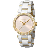Michael Kors Delray Rose Gold Dial White Steel Strap Watch for Women - MK4315 Authentic Buy Shop Now
