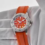 Breitling Superocean Automatic 36 Orange Dial Orange Rubber Strap Watch for Men - A17377211O1S1 Authentic Buy Shop Now