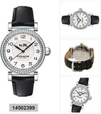 Coach Madison White Dial Black Leather Strap Watch for Women - 14502399 Authentic Buy Shop Now